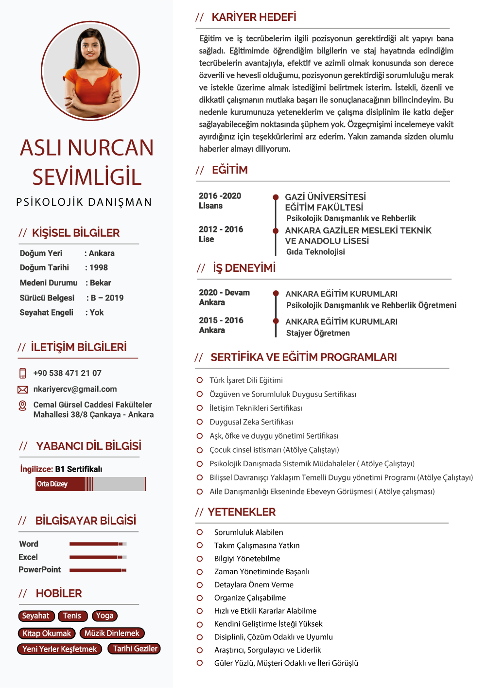 Öğretmen CV Örnekleri